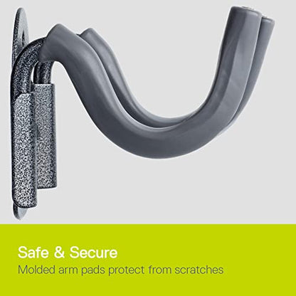 Delta Single Holder Cycle Heavy Duty Garage Utility Helps Support Brooms, Rakes & Other Large Items-Rubberized Coating Protects from Scratches-Easy Installation, 2-Hook - color: 2-hook