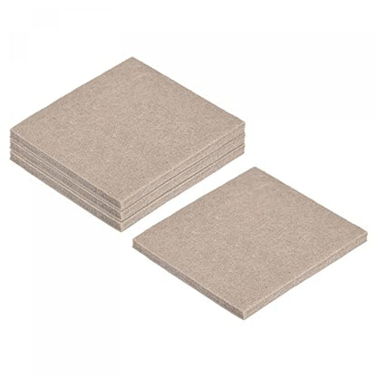 uxcell Felt Furniture Pads Self Adhesive Square Furniture Felt Pads, Anti Scratch Floor Protectors for Furniture Legs Hardwood Floor 5.1 Inch x 5.1 Inch Beige 16pcs - size: 5.1 Inch x 5.1 Inch