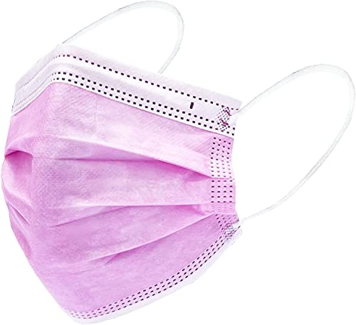 Disposable Safety Mask 3 Layer Protection Face Mask for Kids 50 pcs (Kids Pink) - color: Kids Pink