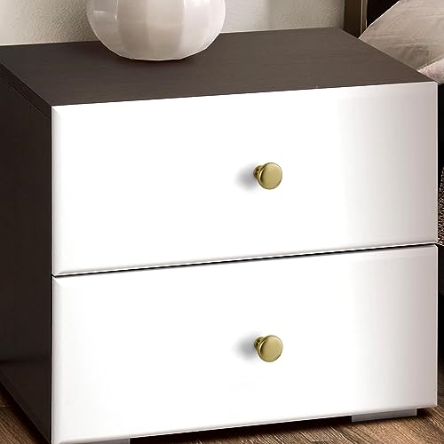 Probrico 5 Pack Single Hole Cabinet Knobs, Modern Style Drawer Pulls Champagne Bronze Knobs for Kitchen Bedroom Bathroom, Dresser Knob Furniture Handle Hardware - color: Champagne Bronze