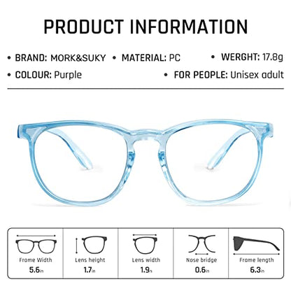 MORK&SUKY Safety Glasses, Stylish Goggles With No Fog Lense, Alternatives To Regular Protective Eyewear For Lab and Nursing. - color: Light Blue