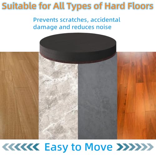 Felt Furniture Sliders for Hardwood Floors - FURNIGEAR 8 PCS 3 ½" Furniture Moving Pads Sliders – Heavy Duty Felt Sliders Chair Leg Floor Protectors - Move Your Furniture Easily & Safety - size: 3 1/2 inch - 8 PCS Brown