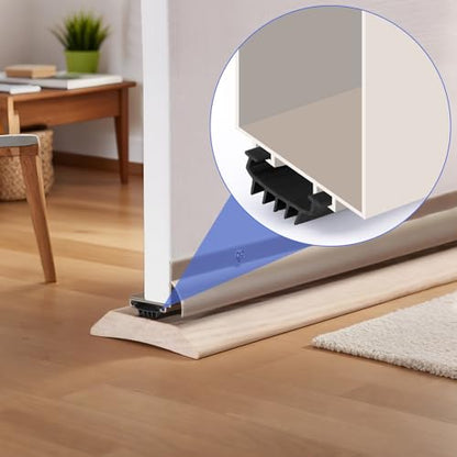 Nuanchu 1 Pcs 48 Inch Hardware U Shaped Rubber Door Bottom Sweep Weather Stripping Seal for Exterior/Front Doors Weatherproof & Noise Reducing Includes Rubber Door Seal Bottom Only (Black) - size: 48 Inch