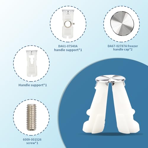 DA61-07540A Upgraded Version for Samsung Refrigerator Freezer Handle Support Samsung Freezer Door Handle Replacement Kit
