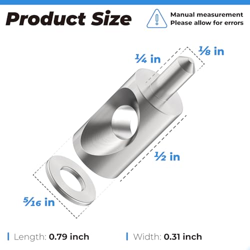 Stainless Steel Hinge Pin fits Framed Shower Door, Pivot Hinge Pin 5/16" Diameter and Washer 2 Pack - size: ‎2CSHP516