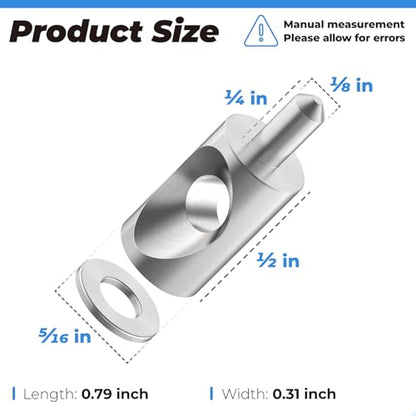 Stainless Steel Hinge Pin fits Framed Shower Door, Pivot Hinge Pin 5/16" Diameter and Washer 2 Pack - size: ‎2CSHP516