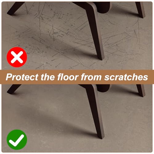 96 Pcs Self-Stick Furniture Round Felt, 3/4" Chair Felt Pads Protect Your Hardwood Floors from Furniture Scratches Moving Your Furnitures Smoothly Noise Reduction for Chairs, Tables, Couches (Brown)