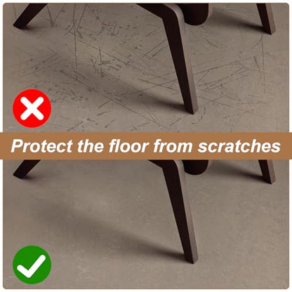 96 Pcs Self-Stick Furniture Round Felt, 3/4" Chair Felt Pads Protect Your Hardwood Floors from Furniture Scratches Moving Your Furnitures Smoothly Noise Reduction for Chairs, Tables, Couches (Brown)