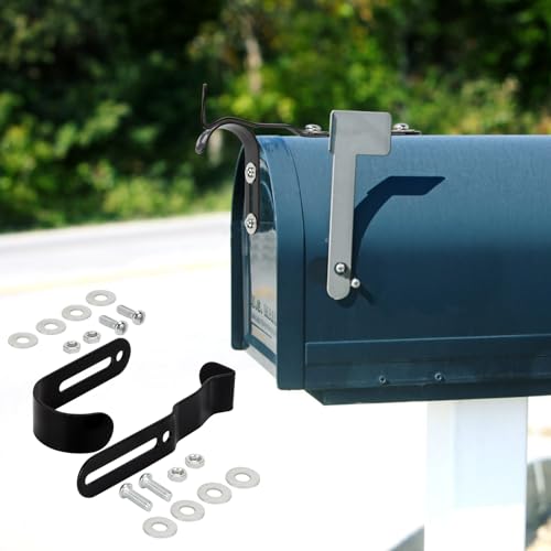 Mailbox Latch and Handle Kit, Metal Mailbox Latch Clips Replacement Set Easy Installation for Repairing Mailbox Door, Mailbox Door Repair Accessories with Screws Gaskets Nuts for Repair