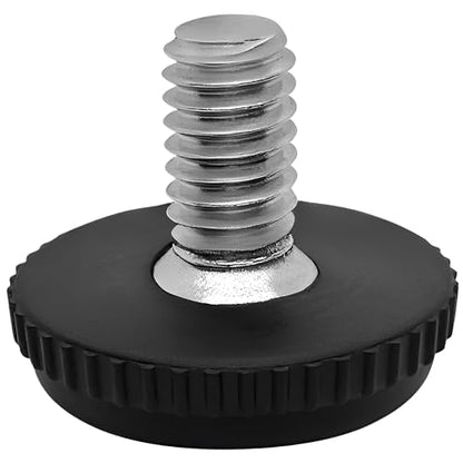 Project Patio 5/16-18 Stainless Steel Adjustable Furniture Levelers and Threaded Screw-in Leveling Feet Glides for Table and Chair Legs - 24-Pack
