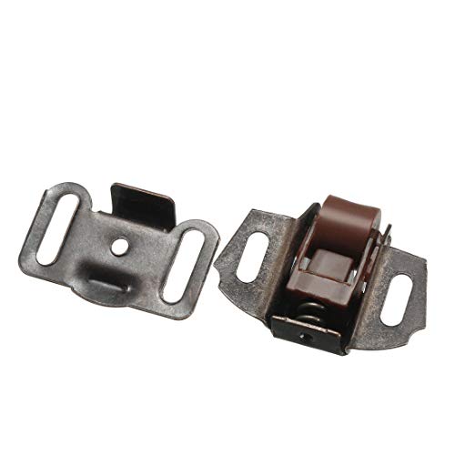 uxcell Retro Cabinet Wardrobe Door Single Roller Catch Ball Latches Hardware Copper Tone