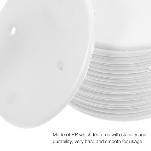 30pcs Wire Round Wall Plate - Ceiling Cover, Electrical Outlet Plates, Flat Blank Access Panel for Drywall Unpack - White Pp