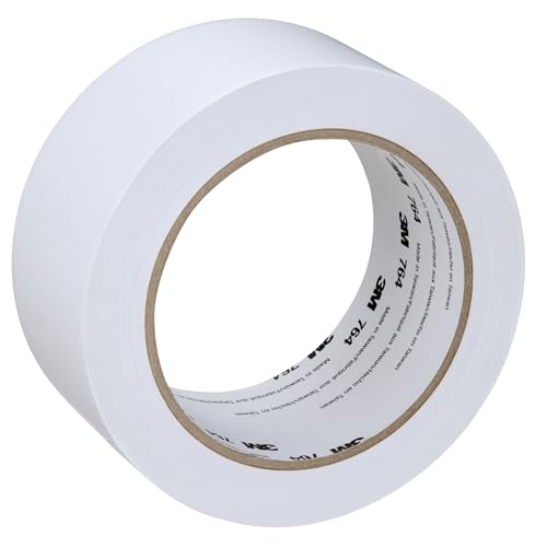 3M Vinyl Tape 764, General Purpose, 2 in x 36 yd, White, 1 Roll, Light Traffic Floor Marking Tape, Social Distancing, Color Coding, Safety, Bundling - color: White, size: 2 in X 36 Yd