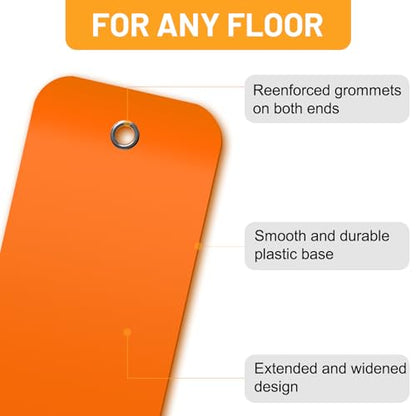 2Pcs Large Appliance Slider with Pull Strap,Pull Furniture Slides,Moving Furniture Gliders Heavy Duty Sliding Sheet for Moving Heavy Furniture,Cabinets,Safes on Carpet and Hardwood Floor (10''×36'') - size: 10''×36'' Orange