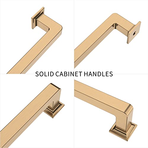 9BUILD 10 Pack 7.5 Inch Cabinet Handles - Champagne Bronze Cabinet Pulls for Kitchen and Dresser - color: Champagne Bronze, size: 7.5"/192MM Hole Center, style: 10 Pack
