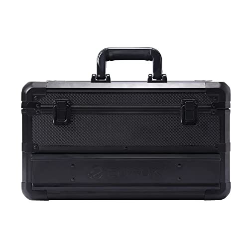 E ELIAUK Tool Box Hard Case Tool Organizer Storage Cabinet Carry Case,Toolbox with Drawers, Black - color: Black
