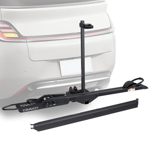CRAVOT CyberRack E1 Ebike Rack, 100 lbs Capacity Foldable Bike Racks for Tow Hitch Heavy Electric Bike Carrier for 1 E-Bike, Up to 5-inch Fat Tire 2'' Receiver w/Lock - style: E1-25-100lbs