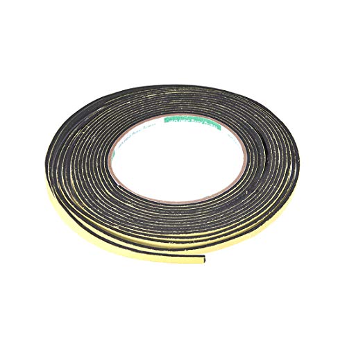 uxcell Sealing Foam Tape 5mm Wide 2mm Thick 5m/16.4ft Long, Self Adhesive Weather Strip for Window Door Insulation - size: 5mmx2mmx5m