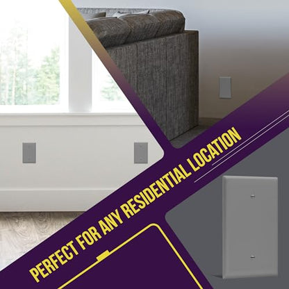ENERLITES Blank Device Wall Plate, Jumbo Blank Cover, Gloss Finish, Oversized 1-Gang 5.5" x 3.5", Polycarbonate Thermoplastic, 8801O-GY, Gray - color: Gray, size: Over-Size