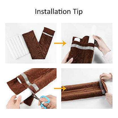 VISEMAN 36 Inch Under Door Stopper-Door Noise Blocker, Double Sided Door Stopper, Machine-Washable - color: Coffee