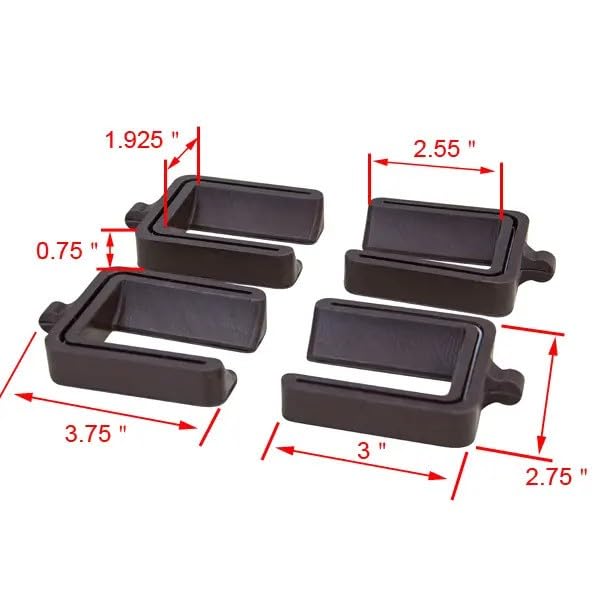 KB Designs Dark Brown Wheel Stopper Anti-Sliding Rubber Wheel Locks & Floor Protectors Universal Fit for Bed, cabinets and Rolling Furniture - Set of 8 - style: 8 pcs