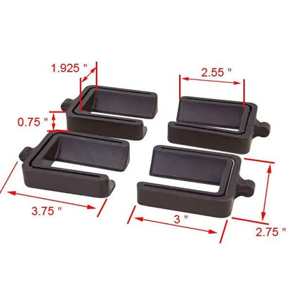 KB Designs Dark Brown Wheel Stopper Anti-Sliding Rubber Wheel Locks & Floor Protectors Universal Fit for Bed, cabinets and Rolling Furniture - Set of 8 - style: 8 pcs