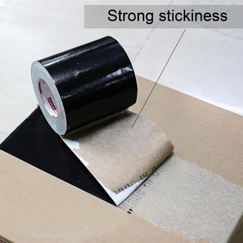 Wide Duct Tape, Industrial Grade 30Yards (90 ft) Wide Tape 8'' Duct, 9 Mil Heavy-Duty, Waterproof, Strong, Flexible, No Residue, for Crafts & Home Improvement (Black, 8'' x 90ft) - color: Black, size: 8'' x 90ft
