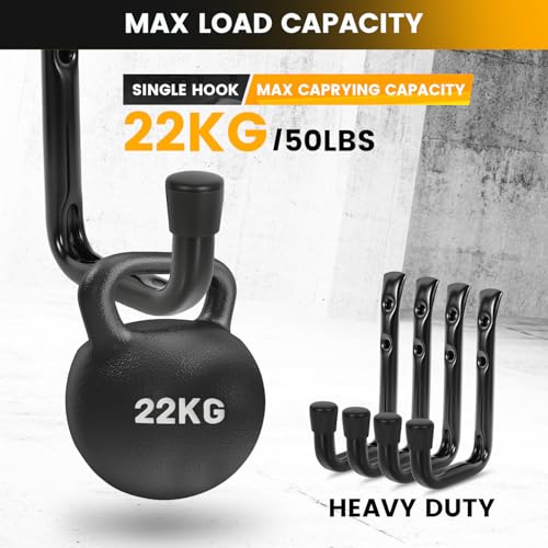 GURADESIGN 8-Pack Heavy Duty Garage Hook for Hanging 50 lbs, J Utility Hooks for Garage, Metal Wall Hooks Heavy Duty, Garage Hook for Hanging, Black | Heavy Duty, for Hanging, 50 lbs, for Garage, Heavy Duty - style: 3.5-Inch