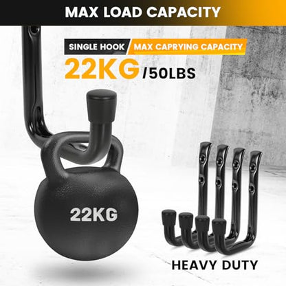GURADESIGN 8-Pack Heavy Duty Garage Hook for Hanging 50 lbs, J Utility Hooks for Garage, Metal Wall Hooks Heavy Duty, Garage Hook for Hanging, Black | Heavy Duty, for Hanging, 50 lbs, for Garage, Heavy Duty - style: 3.5-Inch