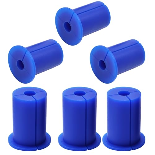EASYEAH 6pc Starlink Cable Grommet 1" Silicone Waterproof Wall Hole Pass Through Split Cable Bushings for TV Wire Ethernet Cord, Starlink Cable Routing Kit Accessories, 38mm/1.5" Ht, Blue - color: Blue-6, size: 1 in Dia x 1.5 in H