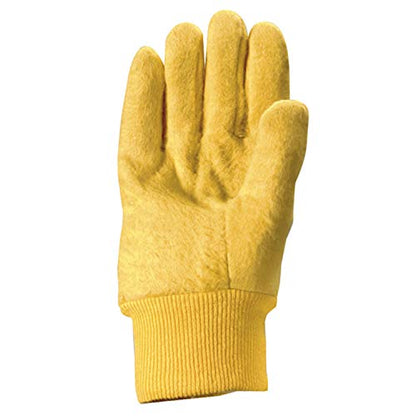 Wells Lamont Handy Andy Men's Yellow Chore Gloves with Rubber Lining, Small (635S) - size: Small