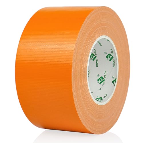 BOMEI PACK Orange Duct Tape 3 inches Wide, Heavy Duty Industrial Strong Color Duct Tape 9.0mil x 60yds for Indoor Outdoor Use, Multi Purpose Home Repair - color: Orange