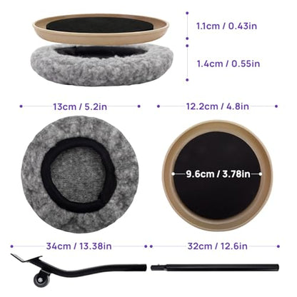 3-in-1 Furniture Sliders, Multi-Surface Furniture Movers with 8 PCS 4.8" Carpet Sliders, 4 PCS Hard Floor Socks and Reusable Heavy-Duty Moving Pads for Easy Floor Safe Furniture Moving - size: Large