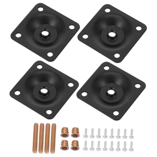 Cabilock Furniture Leg Mounting Plates Set Heavy Duty Iron Brackets for Sofa Table Chair Repair Easy to Install Sturdy Flat Design for Replacement of Worn Leg Connectors