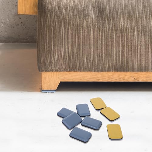 Chair Sliders, 16Pcs Self-Stick Furniture Sliders for Carpets Rectangle 1.4" x 1" Furniture Glides Heavy Duty Adhesive Movers Premium Chair Leg Floor Protectors Slide Effortlessly Protect Floors - size: 1.4" x 1"