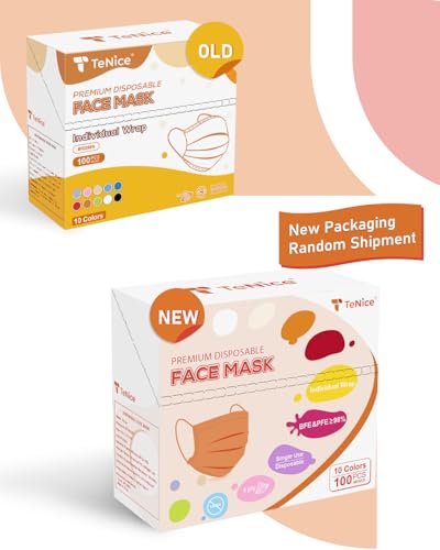 Face Masks Disposable 100 Pack, 4 Ply ASTM Level 3 Medical Grade, Breathable for Adult Outdoor Protection, Individually Wrapped for Home, School & Office, Classic - color: Classic