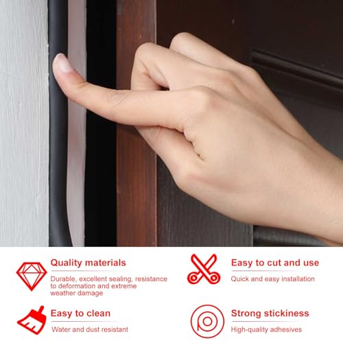 Pangda 16Ft D Shape Rubber Weather Stripping Foam Self-Adhesive EPDM Door Seal Strip for Noise Reduction Waterproof Dustproof for Cars Boats Truck RVs Windows Doors (1/2" W × 7/16" H) - size: 16ft L, style: 1/2" W × 7/16" H