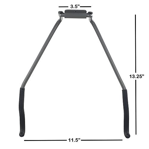Stalwart Bike Wall Mount - EVA Foam Padded Bicycle Hooks with 50lb Capacity - Flip-Up Garage Bicycle Rack for Mountain, Road, and Kids Bikes by Rad Sportz, Silver, Black