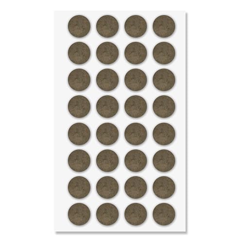 Furniture Felt Pads Brown 32 Pcs 1 inch Round Strong Self Adhesive Protectors for Hardwood Floors Laminate Flooring Furniture Feet Chair Legs Table Cabinet Couch Non Scratch Peel Stick Pad Set - size: 32 pcs. 1 in, Brown, Round