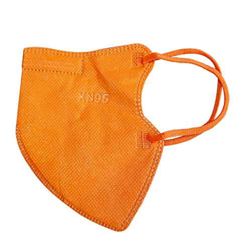 Disposable Safety Mask 5 Ply Protection Face Mask for Kids 20 pcs (Kids Orange) - color: Kids Orange