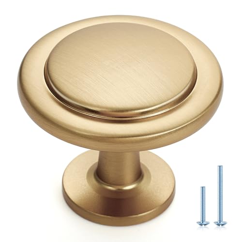 Ravinte 30 Pack Champagne Bronze Cabinet Pulls 1-1/4 inch Kitchen Cabinet Knobs Drawer Knobs Dresser Handles Drawer Pulls Door Dresser Handles - color: Champagne Bronze