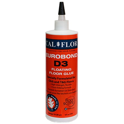CalFlor GL82114CF Eurobond D3 Floating Floor Glue – Type II/D3 Water‑Resistant, Flexible Cross‑Linking Formula for Click & T&G Floors (Made in USA)