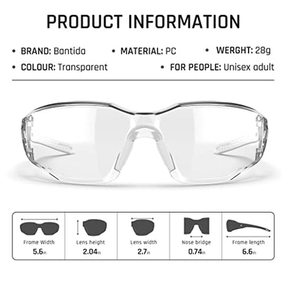 Safety Glasses Anti-Fog Lens,Adjustable Frames Eye Protection Goggles For Men Women - color: White