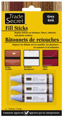 Wood Scratch Repair Fill Stick for Grey (Set of 3), Great for Touch-Ups and Repairs on Hardwoods Floors, Furniture, Cabinets and Plastic Surfaces - color: Gray