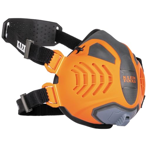 Klein Tools 60552 Reusable P100 Half-Mask Respirator with Replaceable Filters for Dust, Metal Fumes, and Oil Mist, M/L