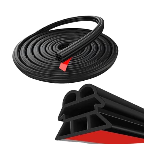 Car Door Seal Strip, 52.4FT Thickened Rubber 3-Layer Soundproof Vehicle Window Weather Stripping, Noise Insulation Auto Seal Weatherstrip Edge Protector Trim, Universal for Vehicle - color: 3-Layer/52.4FT