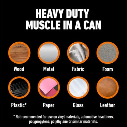 Gorilla Heavy Duty Spray Adhesive, Clear Glue, 14 Ounce (Pack of 1) - All Purpose with Comfort Nozzle for Indoor or Outdoor - size: 1 - Pack