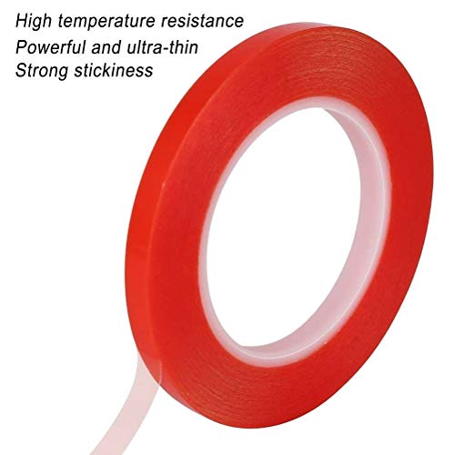 Pimoys 2mm / 3mm x 25m Double Sided Phone Adhesive Tape, 2 Rolls Heat Resistant High Adhesion Transparent Acrylic Tape, LCD Screen Sticker for Cell Phone Touch Screen Repair - size: 5mm/10mm