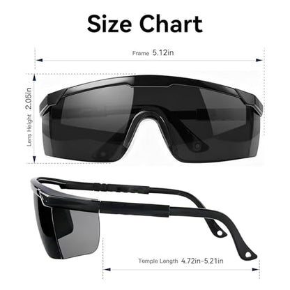 Safety Goggles Protective Eyewear Goggles, Anti Droplet Debris Googles for Work Lab - color: Black Lens