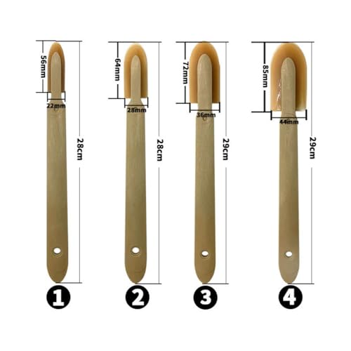 Dzrige Caulk Finishing Tool Rubber Spatula Spreader Smooth Grout Sealant Silicone Caulking Tool for Kitchen Bathroom Floor Sealant Sealing, 4 Size Set